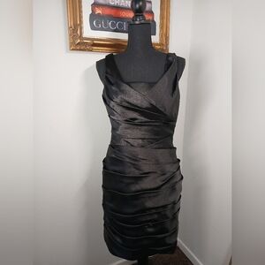 Elegant Black Satin Dress